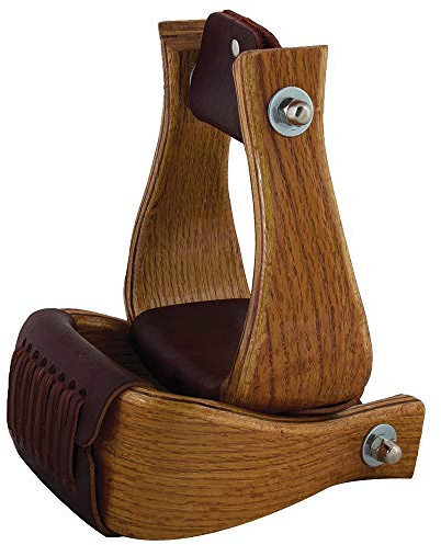 HILASON 10,2 cm Western Tack Sattel Pferd Holz Glocke Steigbügel Paar