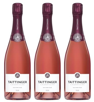Champagne Taittinger Nocturne Sec Rosé trocken Roséwein Frankreich inkl. FeinWert E-Book (3 x 0.75 l)