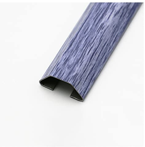 Wood Grain Metal Cable Hider - Self-Adhesive Stainless Steel Cord Cover for Up to 8 Cables - Cable Management Raceways & Trunking Kits (Style 6)