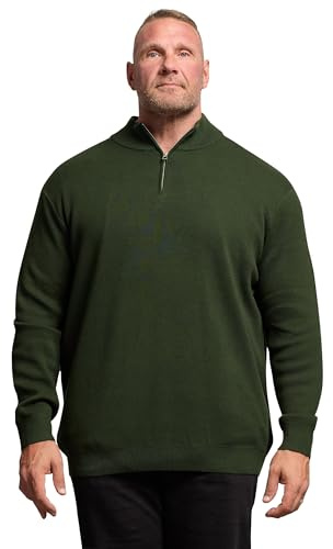 BadRhino Big & Tall Milano Quarter Zip Jumper - Men's - Plus Size Curve