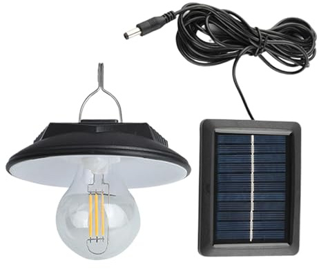 Huayeex Solar Schuppenleuchte, Automatisches Ein Und Ausschalten, Solarlampen, Solar Pendelleuchte Für Innen/Außen, Für Gehweg, Pool, Hühnerstall, Pavillon, Terrasse, Garage, Garten