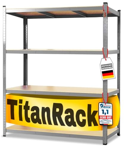KARAT Schwerlastregal 200x150x60 cm Verzinkt – Weitspannregal Metall, Werkstatt Regal, Regal Werkstatt, Steckregal Lagerregal (TitanRack Big)