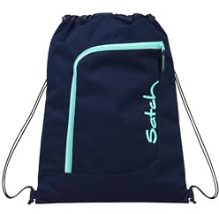 Satch Sportbeutel Ocean Mint - Blau | Turnbeutel für Mädchen und Jungen mit Reißverschlussfach, 12 L Volumen und zur Fixierung am satch Rucksack geeignet