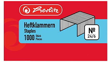 Herlitz Heftklammer 24/6 2x1000 Stück BLK