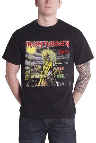 Mens Iron Maiden Killers Cover Black 5284Tsbpm Medium T-Shirt
