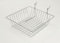 Wandgitter DPS Shopfitting Drahtkorb Korb 4 (Einhängekorb) - Metall, Verchromt, Silber - 30cm x 30cm x 10cm - Dekozwecke, Garderobe, Warenträger, Lamellenwände