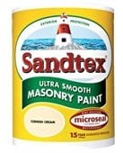 Sandtex 2.5 Litre Ultra Smooth Masonry Paint Brilliant White