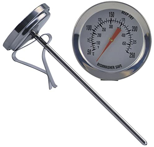 Städter Frittier Fett-Thermometer 50-250°C, Edelstahl, Silber, 14cm