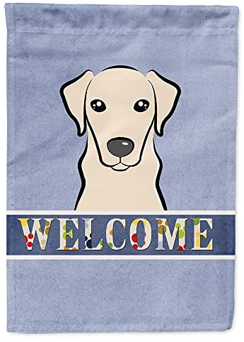 Caroline's Treasures BB1408CHF Drapeau de bienvenue en toile Motif labrador jaune Taille L Multicolore