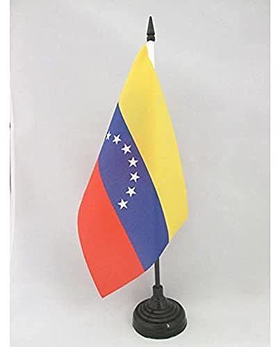 AZ FLAG - Tischflagge Venezuela Ohne Wappenschild - 21x14 cm - Venezuela Tischfahne 14 x 21 Cm - Flaggen