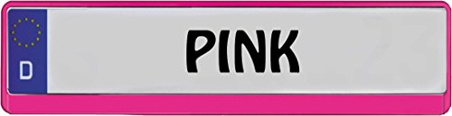 carstyling XXL Number plate frame standard pink 1 piece