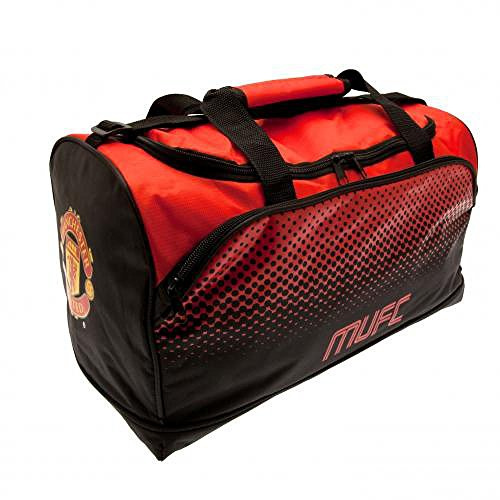 Manchester United Official Red Letter Print Nylon Sports Equipment Holdall