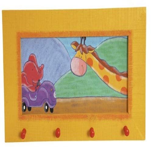 Trä Present - Kinder Garderobe Elefant und Giraffe