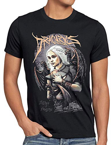 style3 Drachenmutter T-Shirt Herren Thrones stark Daenerys Targaryen Game, Größe:L