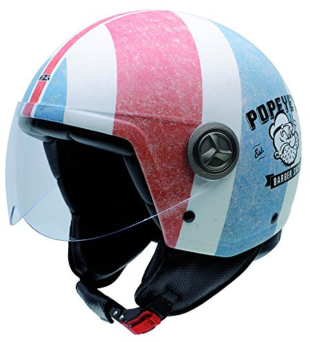 NZI Zeta Motorradhelm, Mehrfarbig Zeta Popeye Barber, M