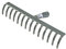 Xclou Garden Gartenrechen 14 Zinken, 34,5 cm, Silber, ca. 34 cm