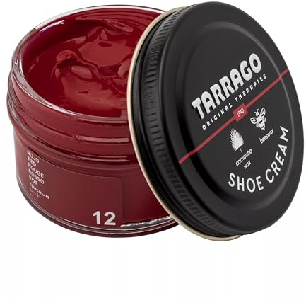 Tarrago Shoe Cream - Premium Shoe Polish for Ultimate Leather Nourishment, Shine and Protection for Leather and Synthetic Leather Shoes, Footwear, Bags and Accesories 50 ml