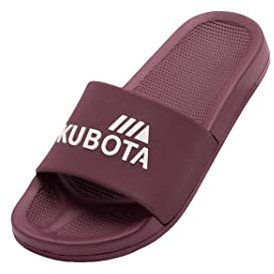Kubota Claquette Femme - Sandales à enfiler - Chaussures Pour Piscine et Plage - Sandales été - Bordeaux - 41