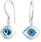 Turco Espiritual Amuleto De Protección Azul Nazar Evil Eye En Forma De Pendientescolgantes Para La Mujer Adolescente De Cristal De Murano .925 Sterling Silver Fish Hook