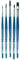 Da Vinci Pinselset mit 5 FORTE Basic rund und flach, Blau