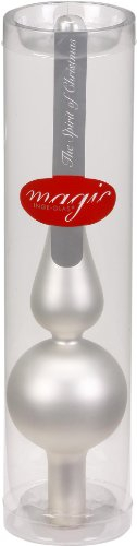 Inge-glas 11000C225MO Baumspitze 26 cm, 1 Stück,Weiß Matt