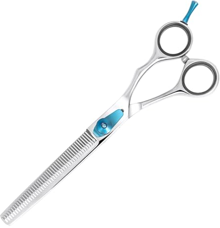 Masterclip Effilierschere mit quadratischer Kante, 16,5 cm, professionelle, hochwertige Edelstahl-Schere, leicht zu greifen, geeignet zum Ausdünnen des Fells, um ein natürliches Finish zu hinterlassen