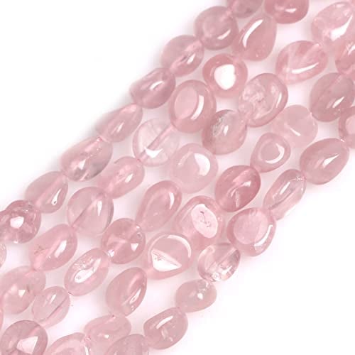 Sweet & Happy Girl's Store 5X6mm Freeform Potato Shape Gemstone Rose Quartz Beads Strand 15 Inch Jewellery Making Beads