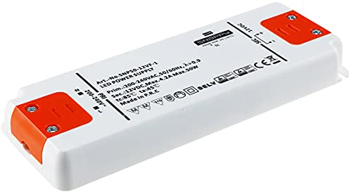 LED Trafo 230V auf 12V - 50Watt Transformator - 17mm flach - Netzteil für Beleuchtung 210x56x17mm