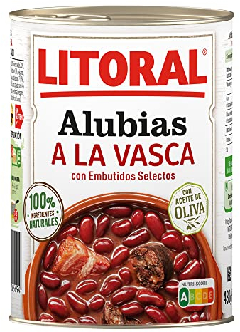 LITORAL Alubias a la Vasca - Plato Preparado Sin Gluten - 430g