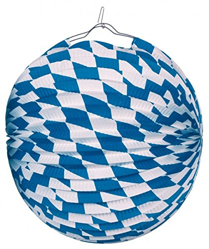 Kogler Lampion Bayern, schwer entflammbar, in Tasche, Karton, Papier, Blau/Weiß, Einheitsgröße