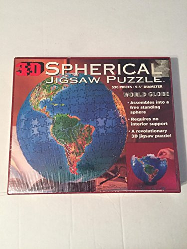 3D Spherical Jigsaw Puzzle World Globe 530 Pieces