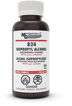 MG Chemicals 824-100ML 99.9% Isopropyl Alcohol Electronics Cleaner, 125 mL Liquid Bottle