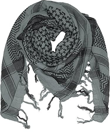 Harrys-Collection PLO Pali Tuch Schal in 20 Farben 100% Baumwolle dick, Farben:grau