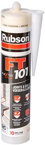 Rubson FT 101 Ton Pierre, Mastic polymère de haute qualité pour joints, fissures, collages, Mastic étanche pour intérieur & extérieur, Mastic multi-matériaux, cartouche 280 ml