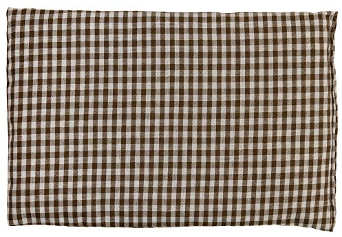 Johanniskernkissen 30 x 20 cm, braun-weiß - Heiß und Kalt anwendbar - Als Wärmekissen & Kältekissen - Körnerkissen für Mikrowelle und Backofen - 30x20cm
