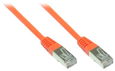 Good Connections Cat. 6 Ethernet LAN Patchkabel mit Rastnasenschutz RNS, S/FTP, PiMF, PVC, 250Mhz, Gigabit-fähig (10/100/1000-Base-T Ethernet Netzwerke), für Patchfelder, Patchpanels, Switch, Router, Modems, orange, 0,5m