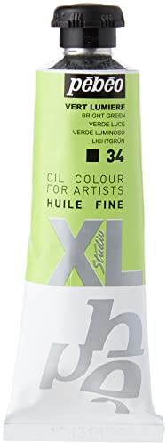 Pébéo - Huile Fine XL 37 ml - Peinture à l’Huile Vert – Peinture à l’Huile Pébéo - Vert Lumière 37 ml