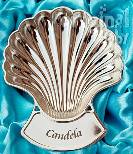 Babyline - Conchiglia bilaminata in argento da battesimo per bebè