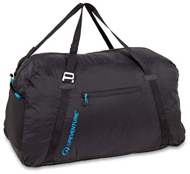 Lifeventure Ultraleichte 70 Liter faltbare Seesack aus recycelten Stoffen / Kleine Reise Seesack, langlebig Leichtgewicht für Outdoor & Sport, Blau
