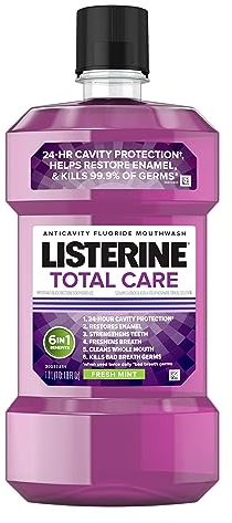 Listerine Total Care Anticavity Mouthwash, Fresh Mint, 1 Liter by Listerine