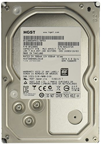 Western Digital HGST Ultrastar 7K6000 | 0F23005 | 4TB 7200RPM 128MB Cache SATA 6Gb/s 3,5 | 512e | ISE | Enterprise Festplatte