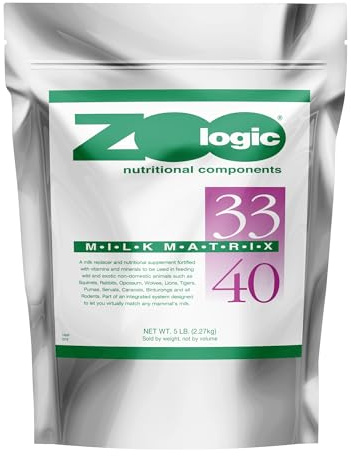 PetAg Zoologic Milk Matrix 33/40 - Milk Replacer - Matches Virtually Any Mammal's Milk - 33/40 - 5 lbs