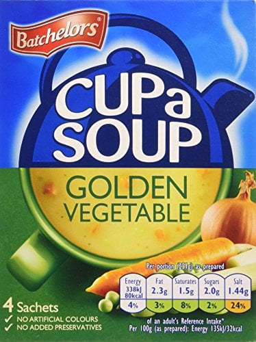 Batchelors Cup a Soup Golden Vegetable 4 Sachets 82 g (Pack of 9)