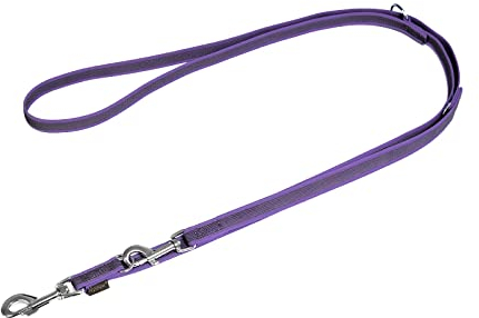 Mystique® Gummierte Umhängeleine Leine 20mm Standard Karabiner lila 3m