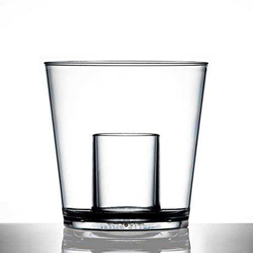 Bomber Shot Glass, 24 Pack, 25ml | Reuse 1000's of Times - Catering Quality Plastic Glassware | Virtually Unbreakable - Tough Polycarbonate | Made in The UK