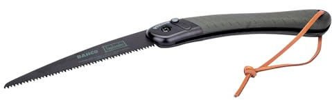 Bahco BAH396LAP 7-1/2 Laplander Folding Saw for Trail Maintenance, Wood Processing, and Survival Use, Rust-Protected Blade, Secure Lock, Ergonomic Grip, Ideal Bushcraft and Camping Tool