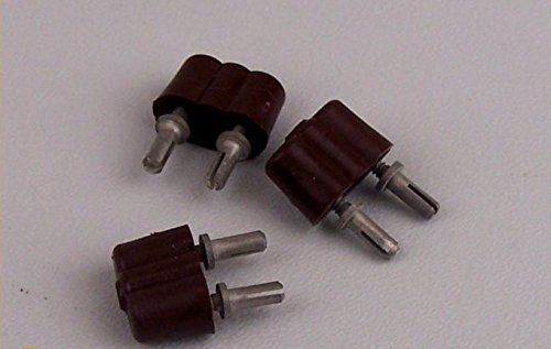 Unbekannt 3 St. Stecker aus Kunststoff braun von Kahlert, Krippenelektrik, Puppenhaus