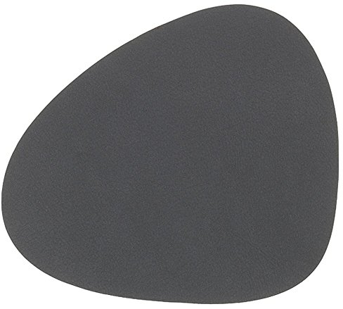 Lind DNA Glasuntersetzer Curve Leder Nupo Anthrazit, Maße: 13cm x 11cm x 0,2cm, 981181