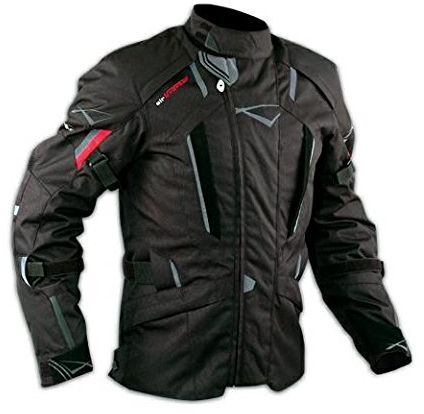 Giacca Touring Moto Cordura Protezioni CE Sfoderabile Impermeabile Nero L