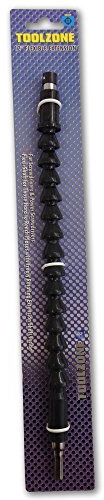 Toolzone Verlängerung Schraubendreher / Akkuschrauber, flexibel, 300 mm, schwarz, Einzelpackung